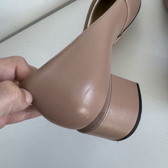Jimmy Choo Tan Block Heel Pumps - Picture 10 of 13